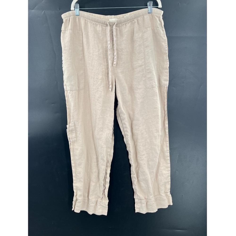 J. Jill linen pants lagenlook natural‎ fibers coastal grandma minimalist boho L